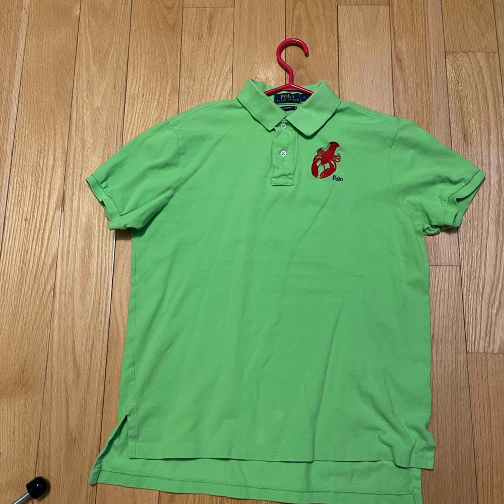 Ralph Lauren Polo Shirt Green Lobster Large